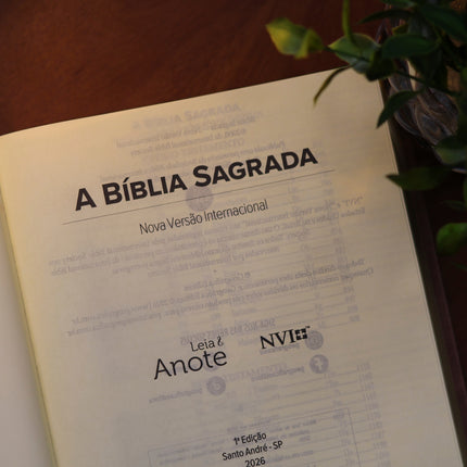 Bíblia Sagrada Leia e Anote Flor do Campo | NVI | Letra Grande | Capa Luxo Fendi