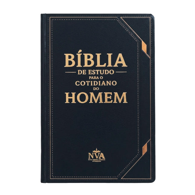 Bíblia de Estudo Para o Cotidiano do Homem | NVA | Full Collor | Capa Dura Preta