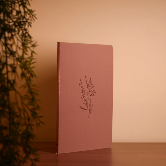 Livro Bloco de Anotações Flor Minimalista | Capa Brochura
