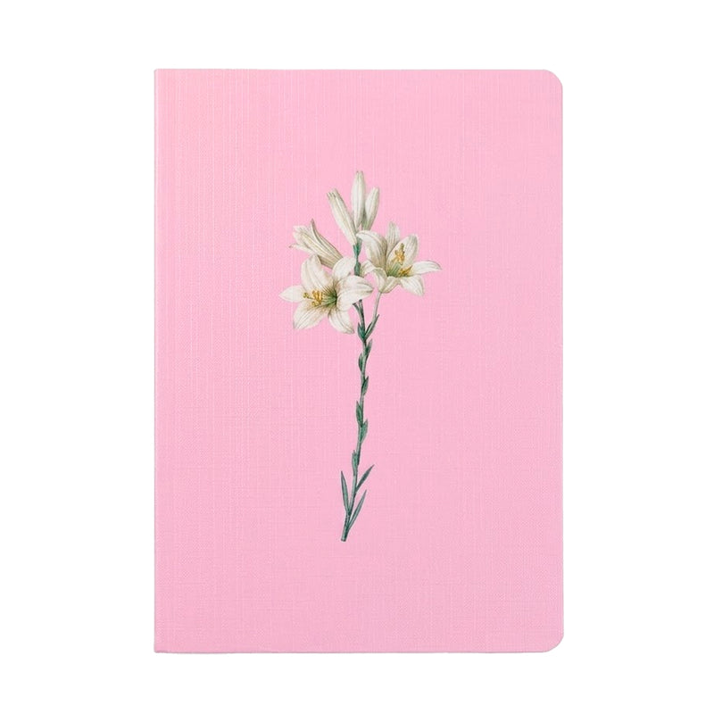 Livro Bloco de Anotações Lírio Rosa  | Capa Brochura