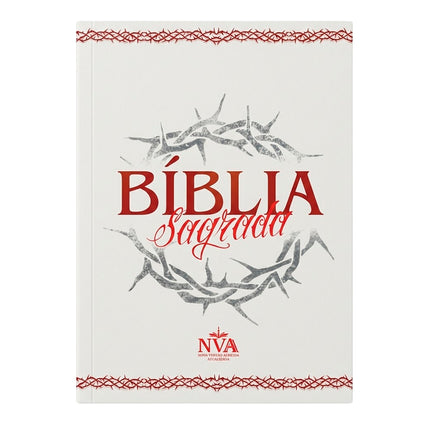 Bíblia Sagrada Coroa Branca | NVA | Full Color | Capa Brochura