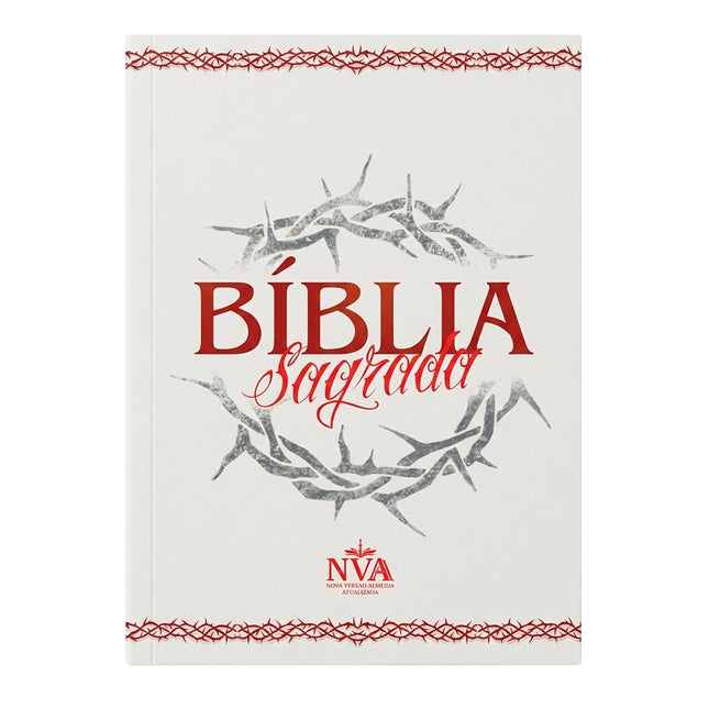 Bíblia Sagrada Coroa Branca | NVA | Full Color | Capa Brochura