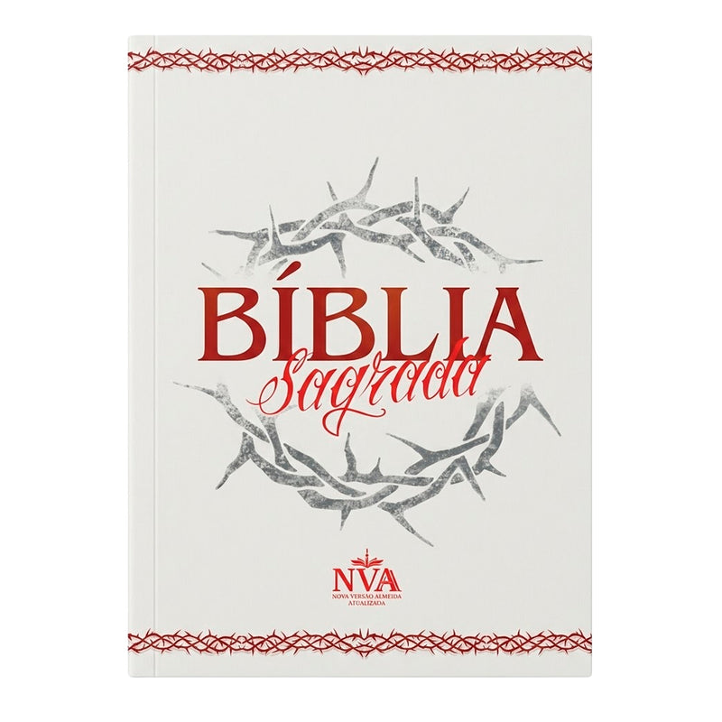 Bíblia Sagrada Coroa Branca | NVA | Full Color | Capa Brochura