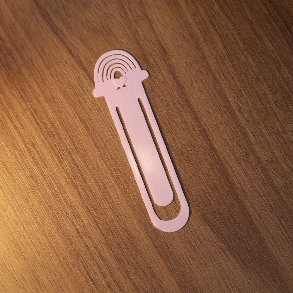Marca Página 3D | Arco-íris Rosa