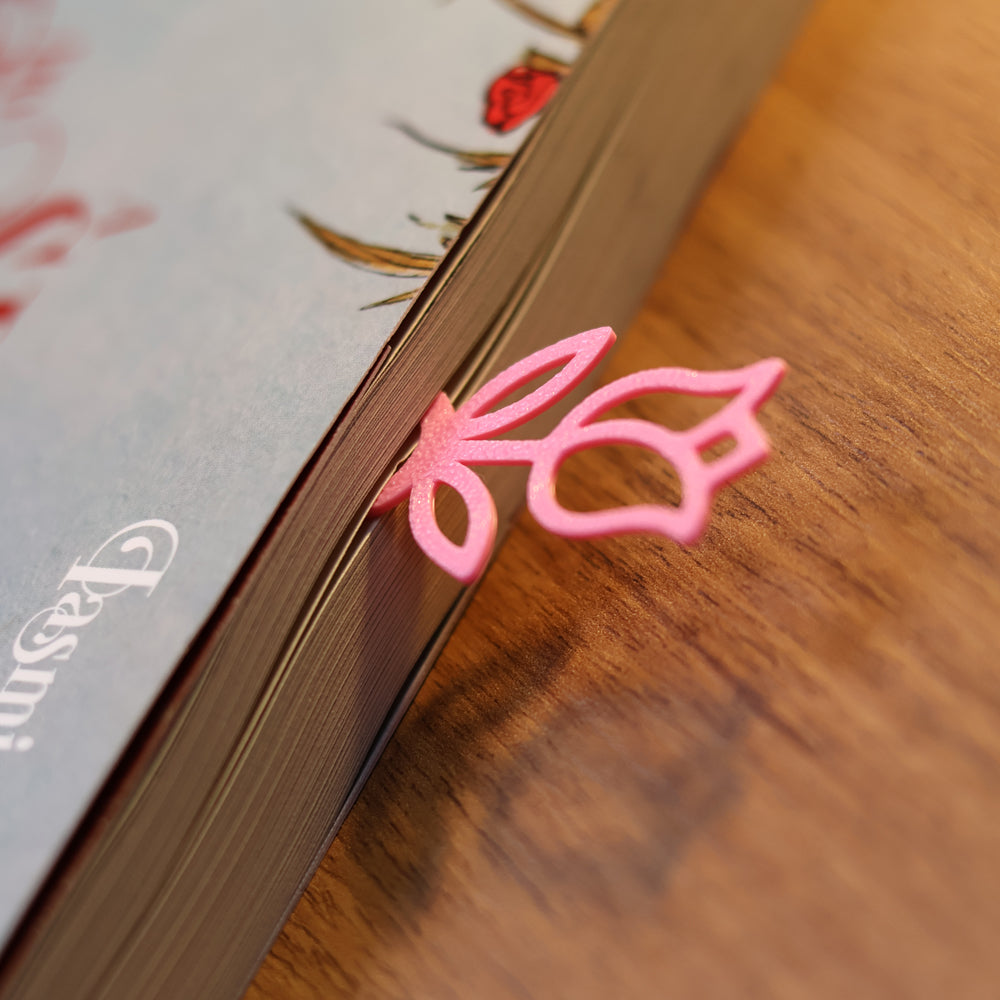 Marca Página 3D | Flor Tulipa Rosa