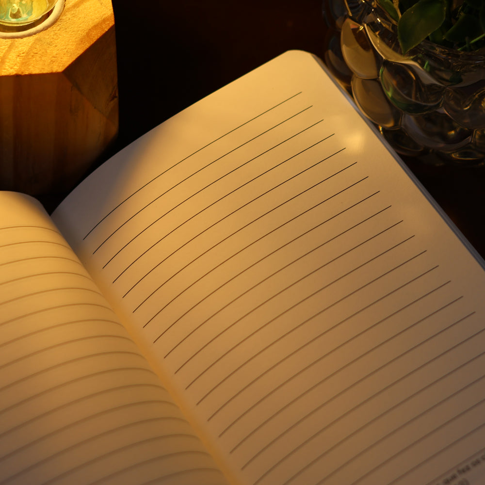 Caderno Moleskine Rosa | Com Pauta | Capa Lírios