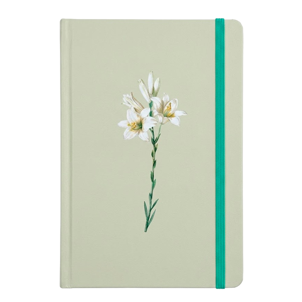 Caderno Moleskine Verde | Com Pauta | Lírios