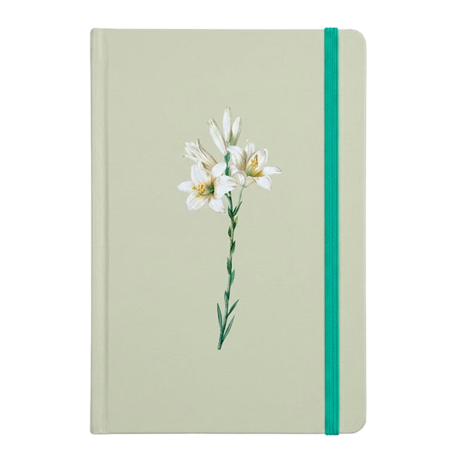 Caderno Moleskine Verde | Com Pauta | Lírios