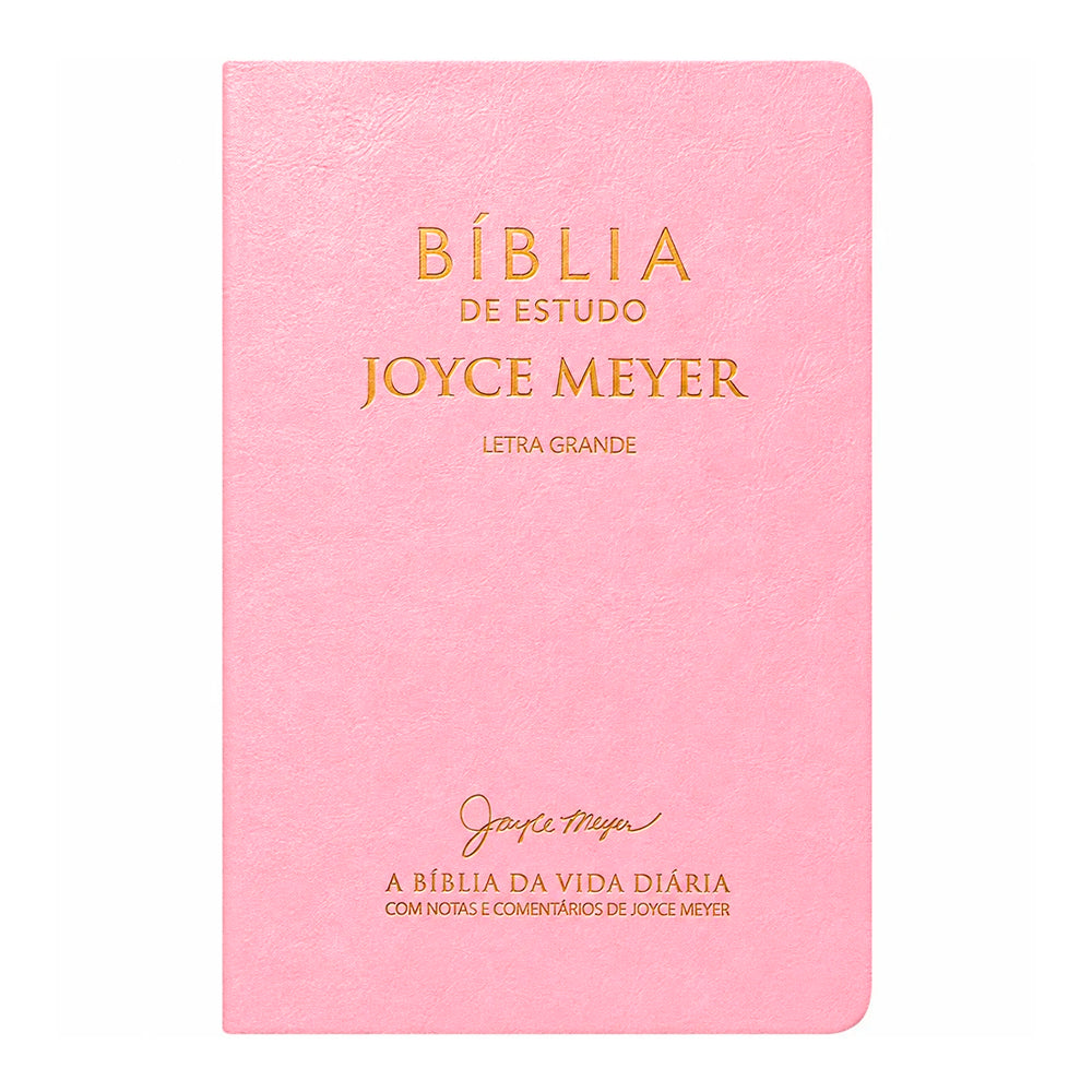 Bíblia De Estudo Joyce Meyer | NVI | Letra Grande | Capa Rosa