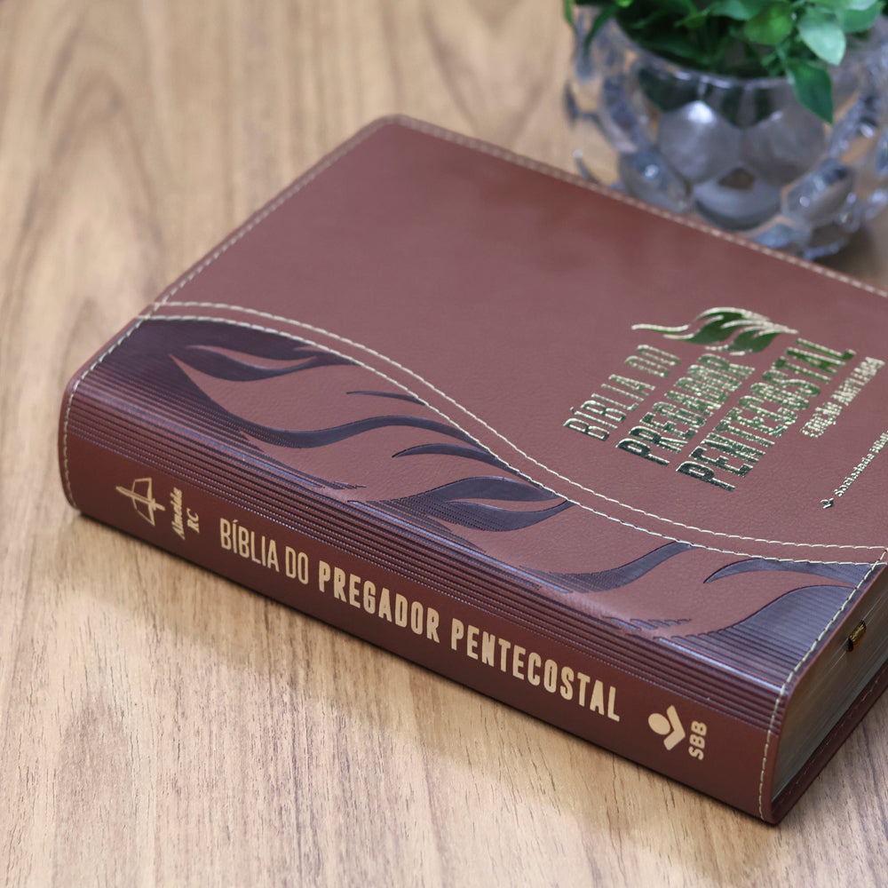 Bíblia do Pregador Pentecostal | ARC | Edição Ampliada | Capa Marrom
