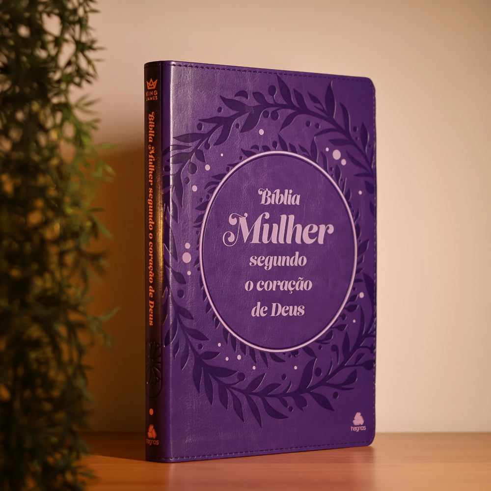 Bíblia Mulher Segundo o Coração de Deus | King James | Capa Lilás
