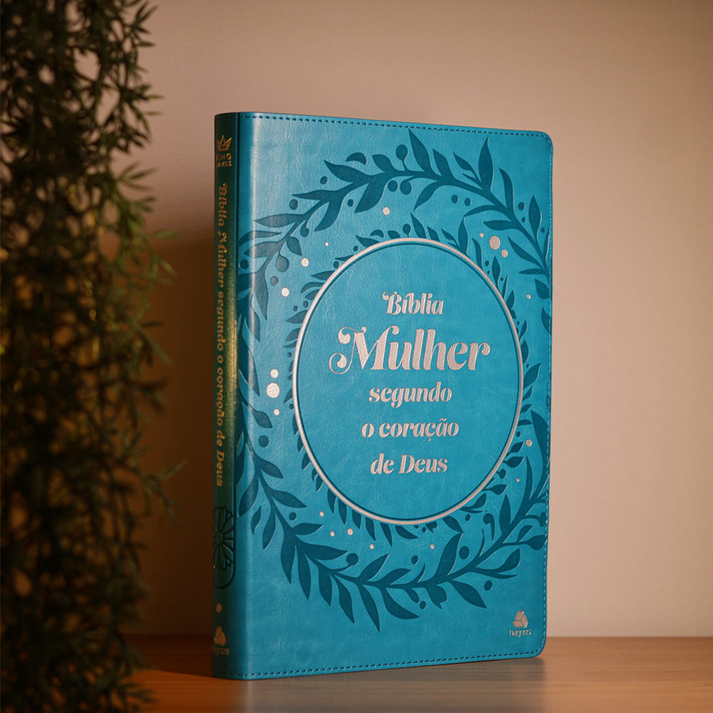 Bíblia Mulher Segundo o Coração de Deus | King James | Capa Turquesa
