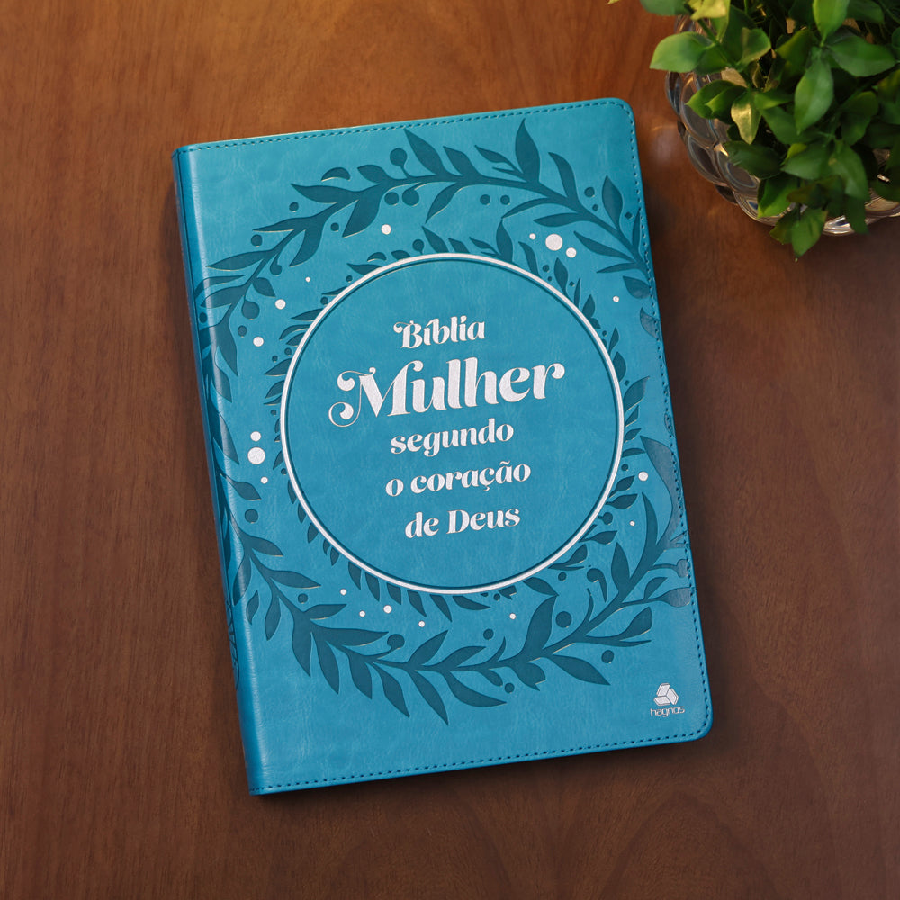 Bíblia Mulher Segundo o Coração de Deus | King James | Capa Turquesa