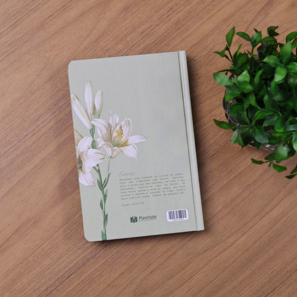 Bíblia Sagrada Lírios Verde | NVI | Letra Maior | Capa Dura