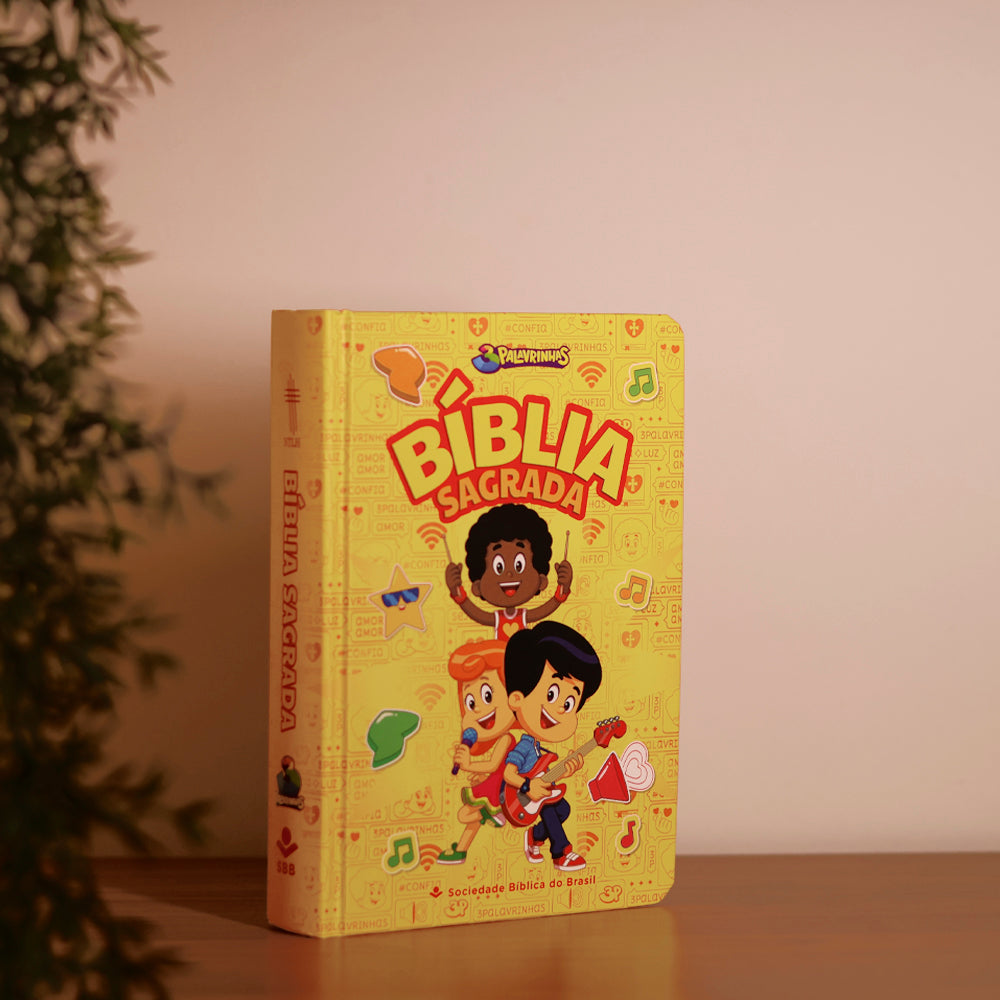 Bíblia Sagrada | NTLH | 3 Palavrinhas | Capa Dura Amarela