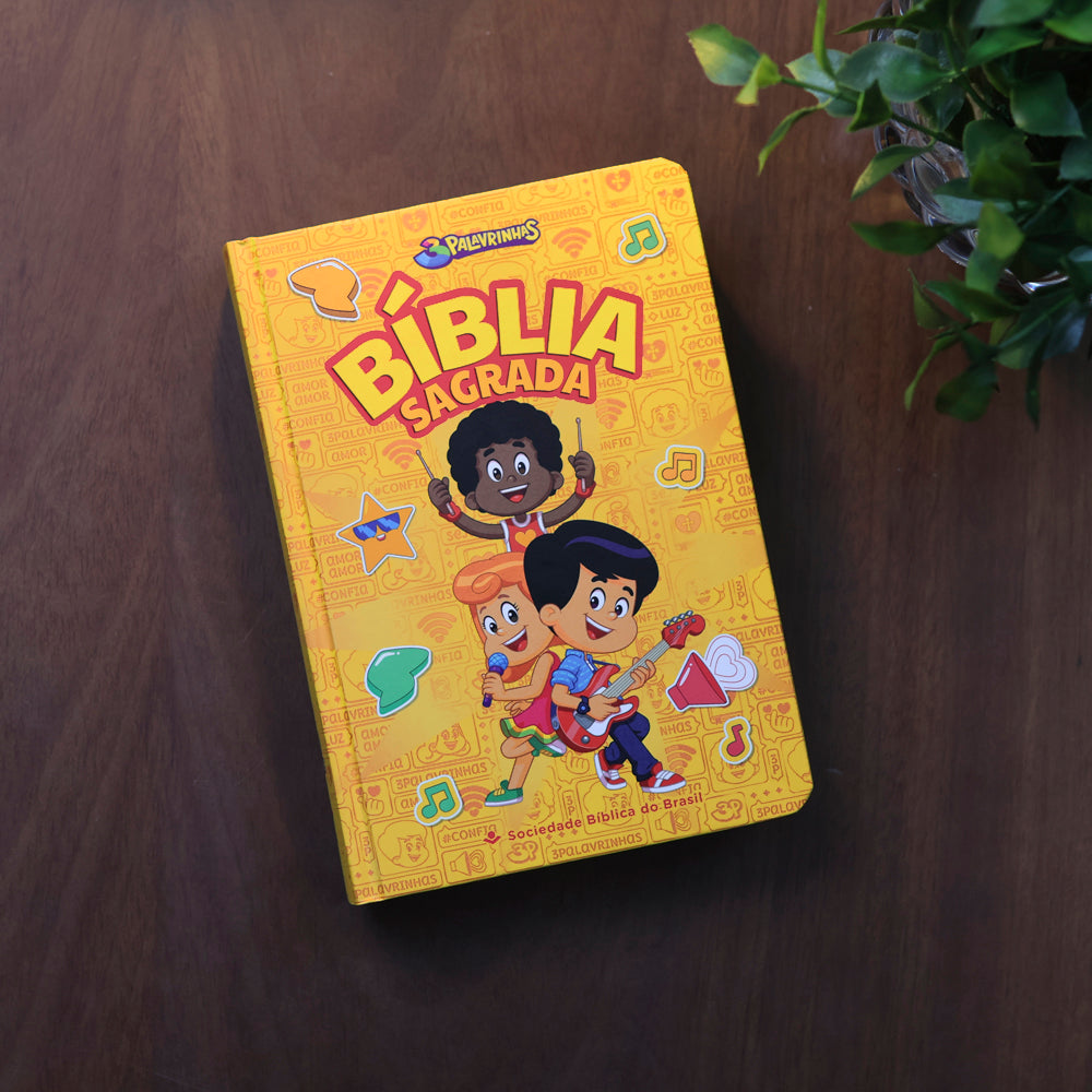 Bíblia Sagrada | NTLH | 3 Palavrinhas | Capa Dura Amarela