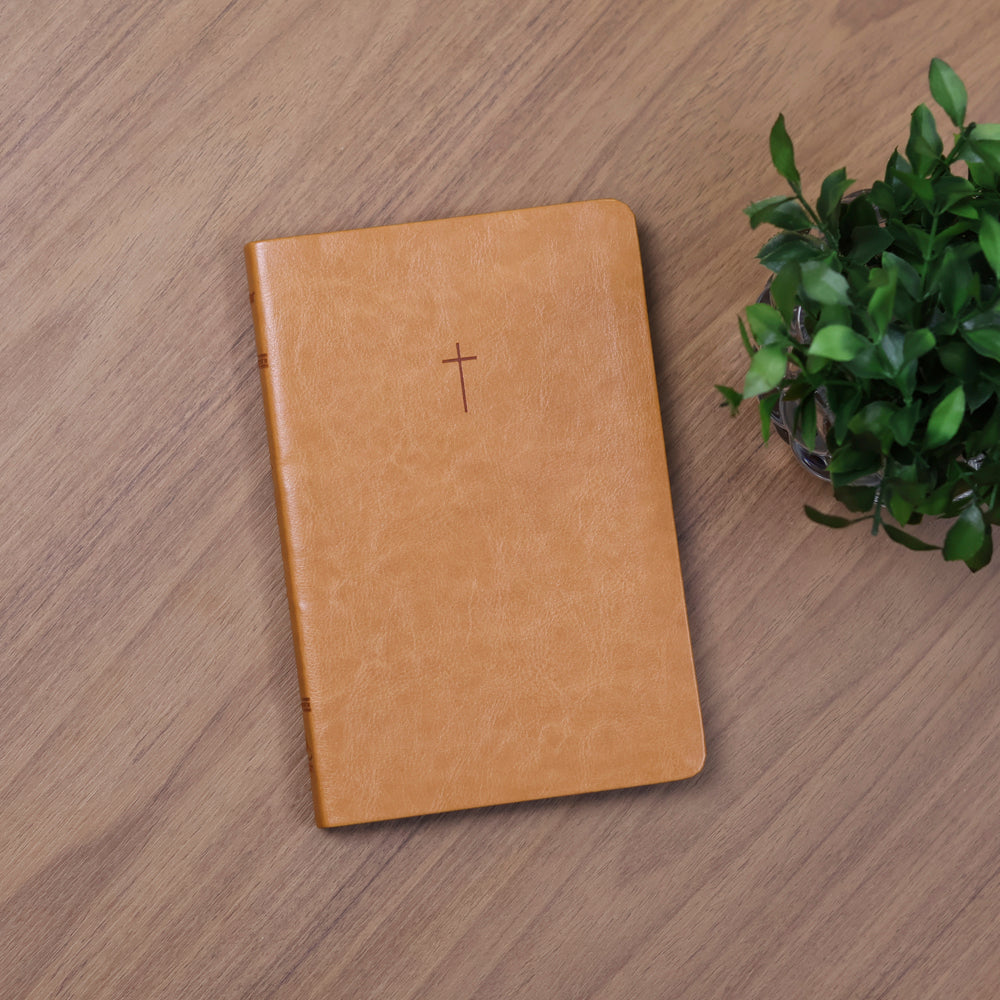 Bíblia Slim Cruz | NVI | Capa Luxo Caramelo