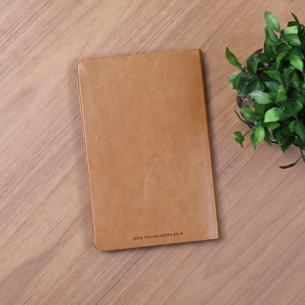 Bíblia Slim Cruz | NVT | Capa Luxo Caramelo