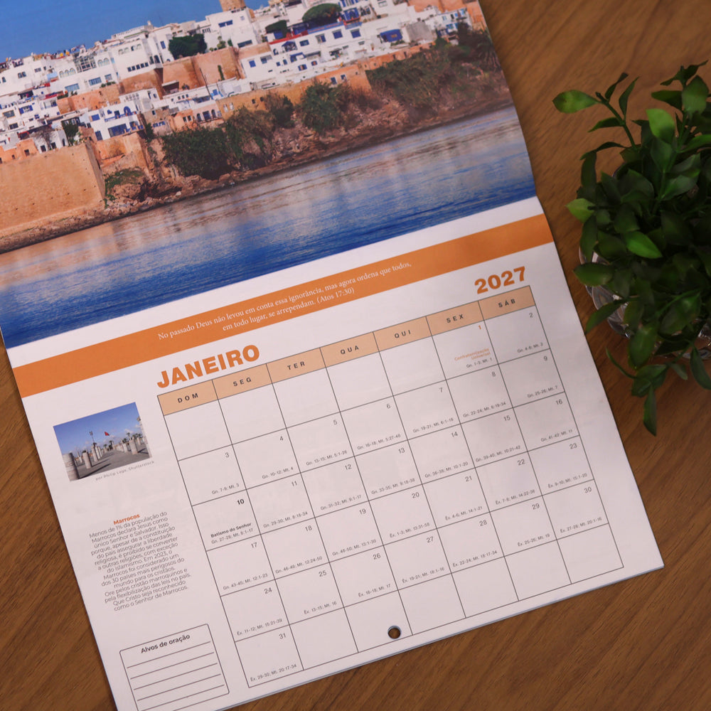 Calendário de Parede 2027 | Luz na Escuridão