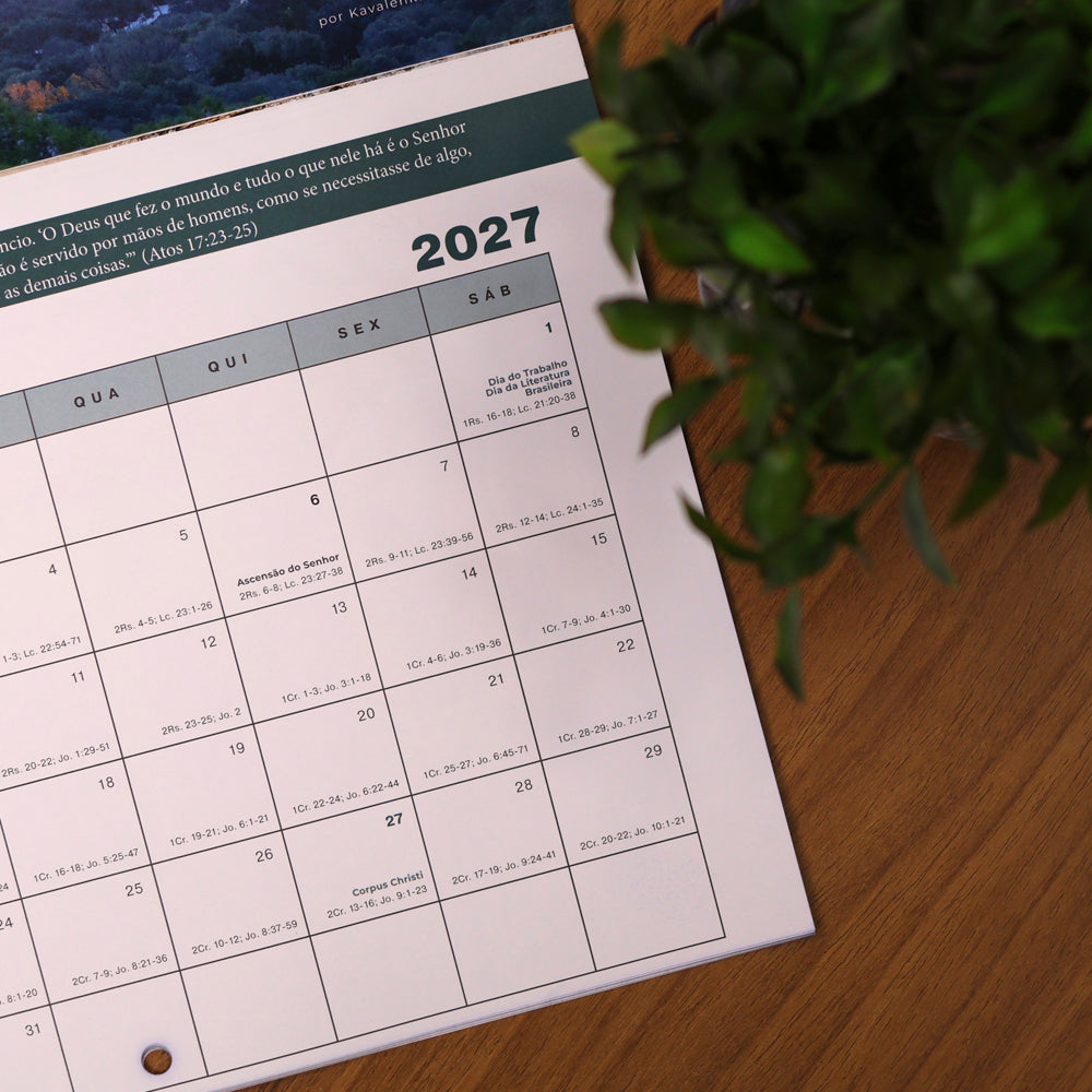 Calendário de Parede 2027 | Rotas da Graça