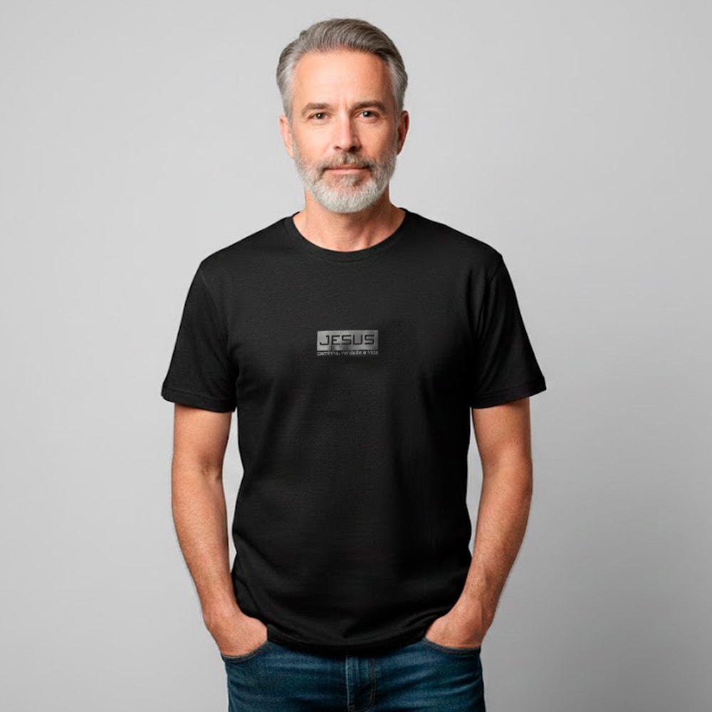 Camiseta Preta | Jesus, Caminho, Verdade e Vida | P