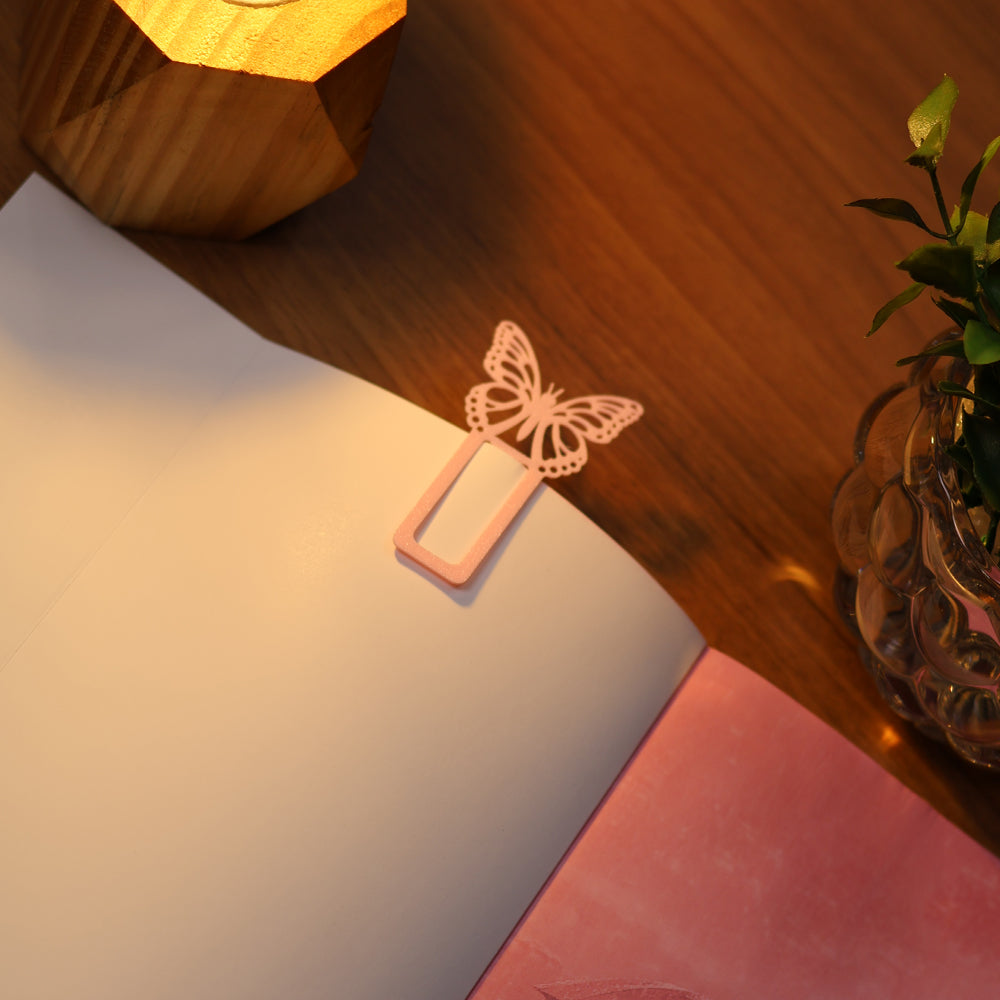 Marca Página 3D | Borboleta Rosa