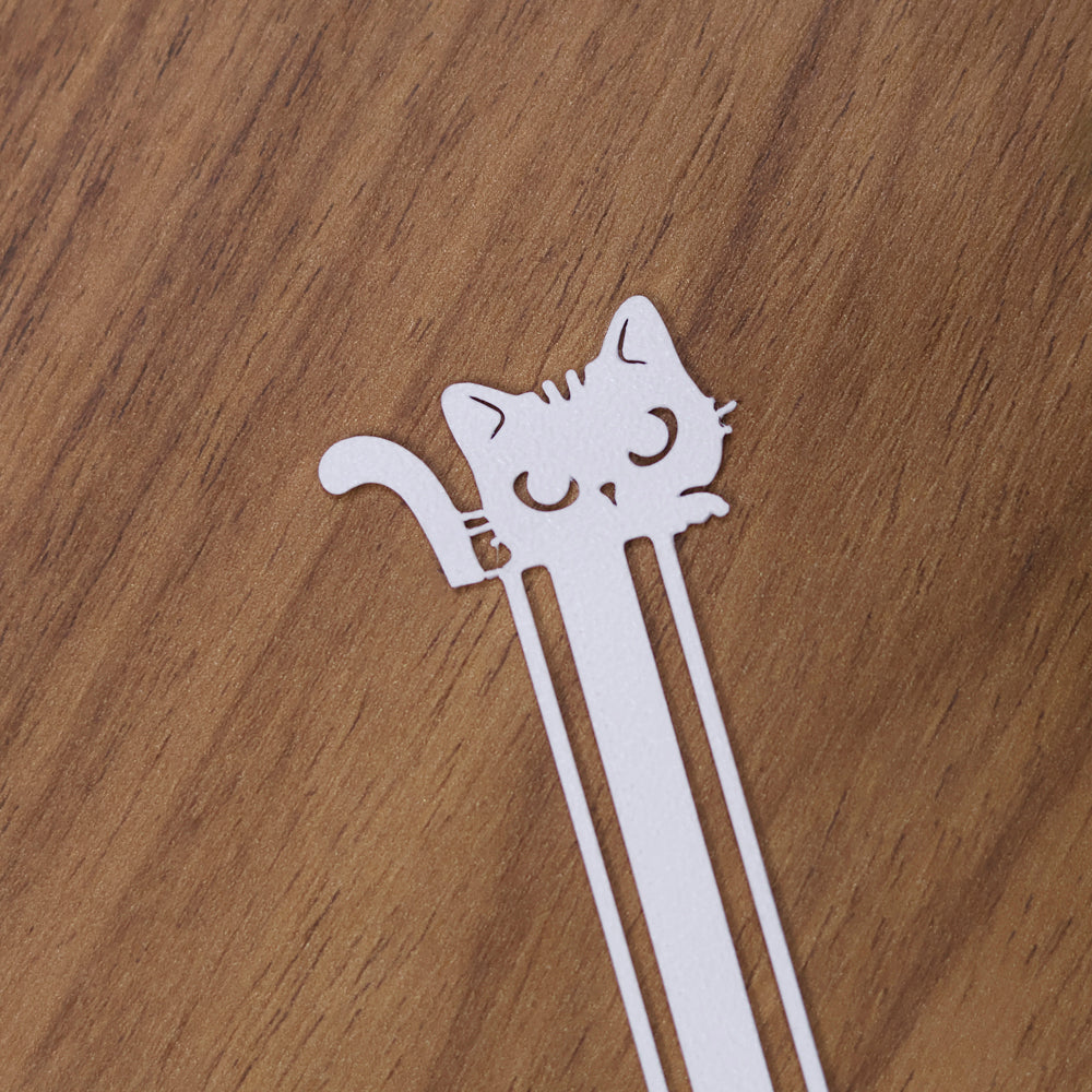 Marca Página 3D | Gato Dorminhoco Branco