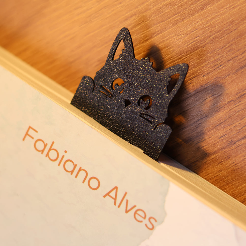Marca Página 3D | Gato Preto