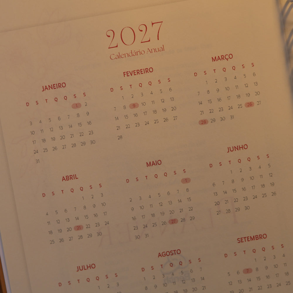 Planner Contando os Meus Dias | Capa Dálias