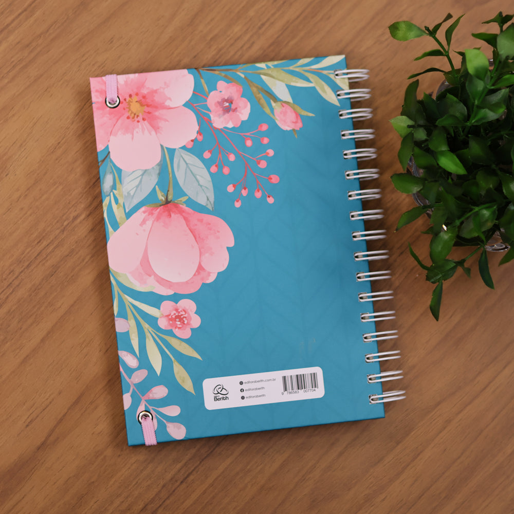 Planner Contando os Meus Dias | Capa Floral Verde