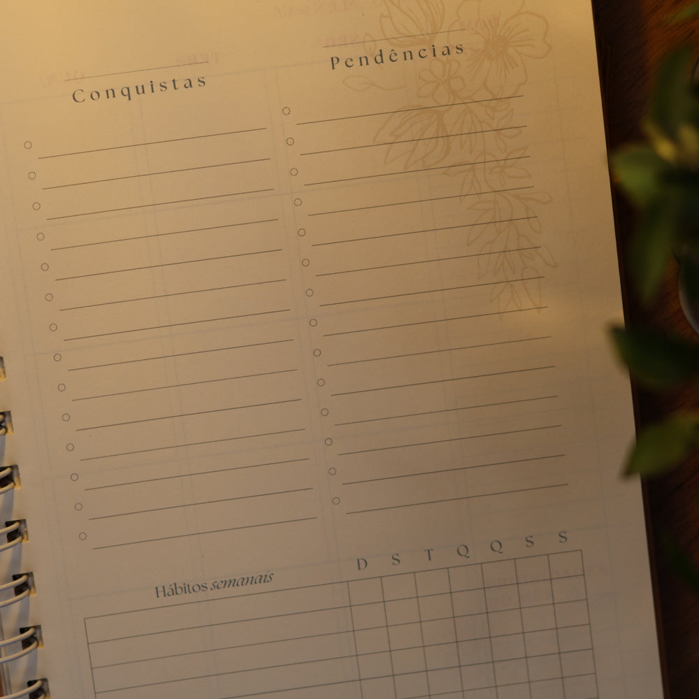 Planner Contando os Meus Dias | Capa Rascunho