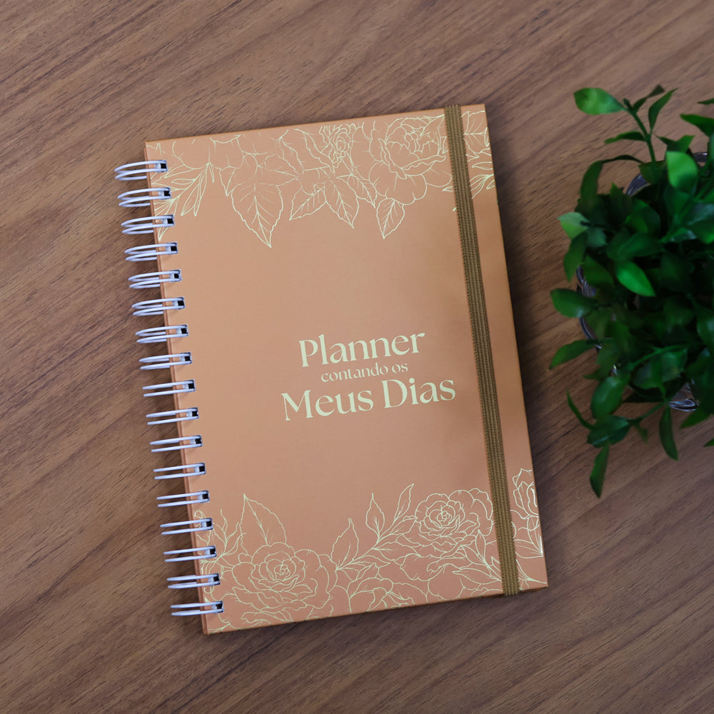 Planner Contando os Meus Dias | Capa Rosas